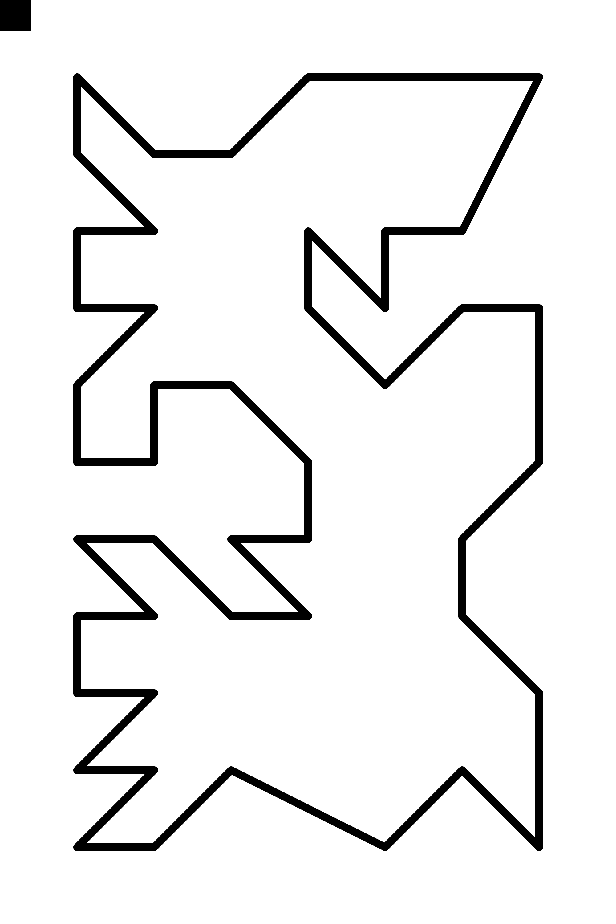 An irregular polygon